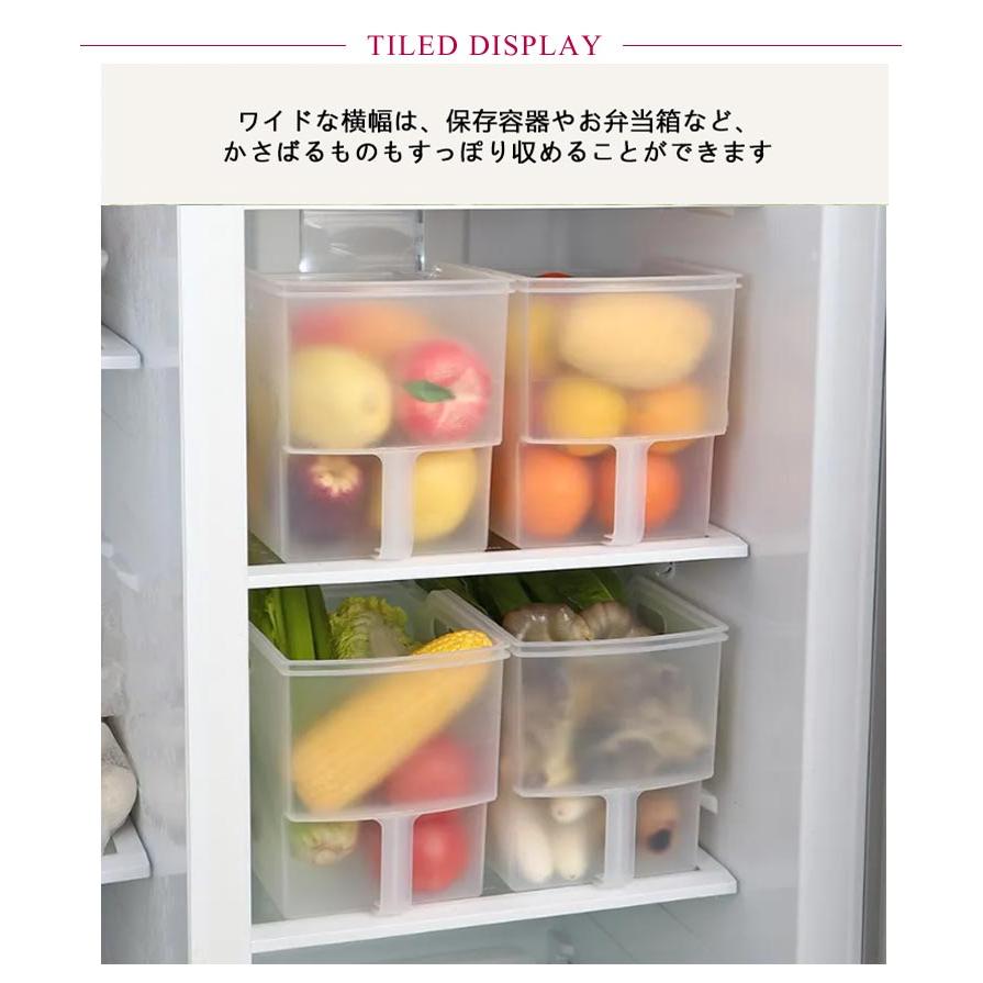 大容量キッチンストッカー　扉収納付　キッチン食品収納　パントリー 整理ケース 吊り戸棚ボックス ストッカー キッチンストッカー ハンドル