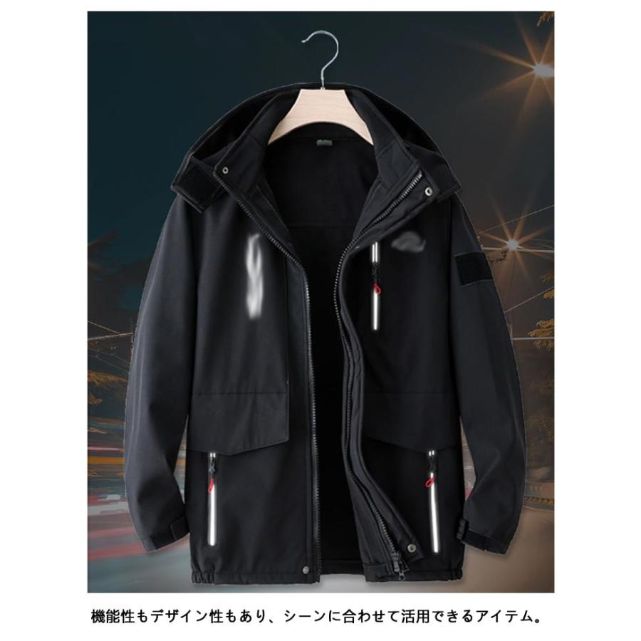 登山服 防寒 マウンテンジャケット 防水 厚手 秋冬 マウンテンパーカー 