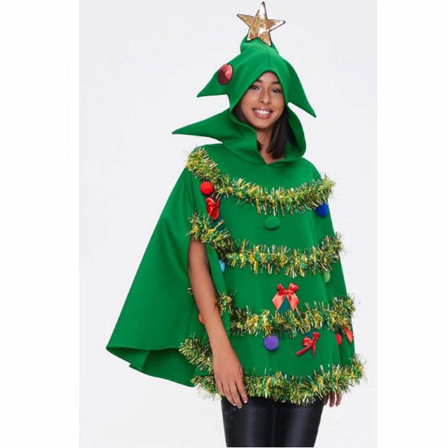 クリスマスツリー　コスチューム 帽子付き ポンチョ クリスマスツリーコスチューム コスチューム クリスマス