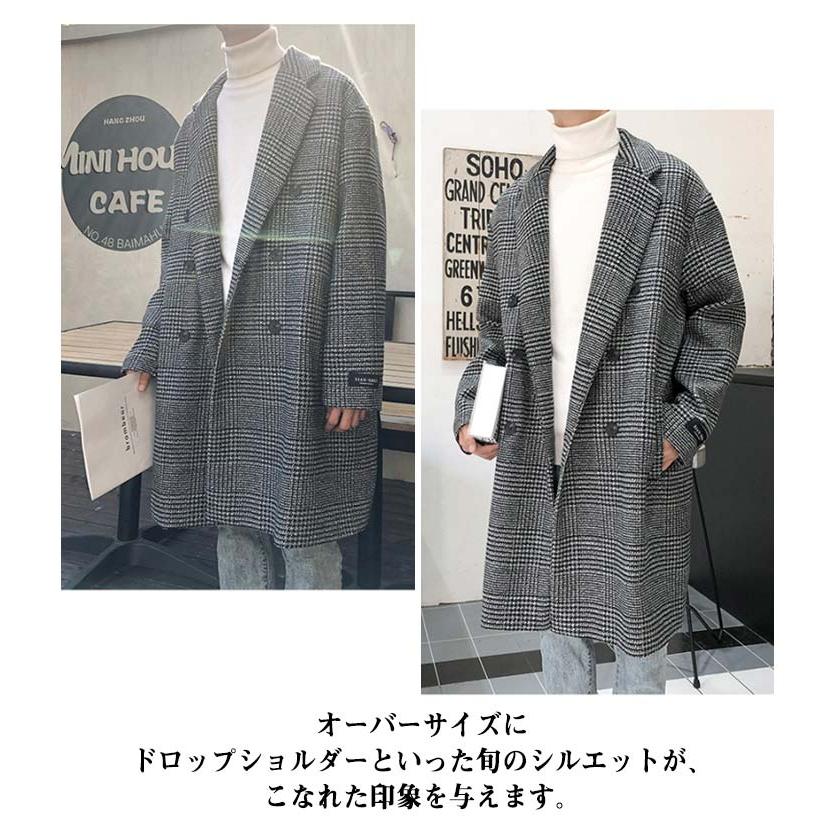 薄手 千鳥格子 アウター テーラード スプリングコート 男女兼用 メンズ