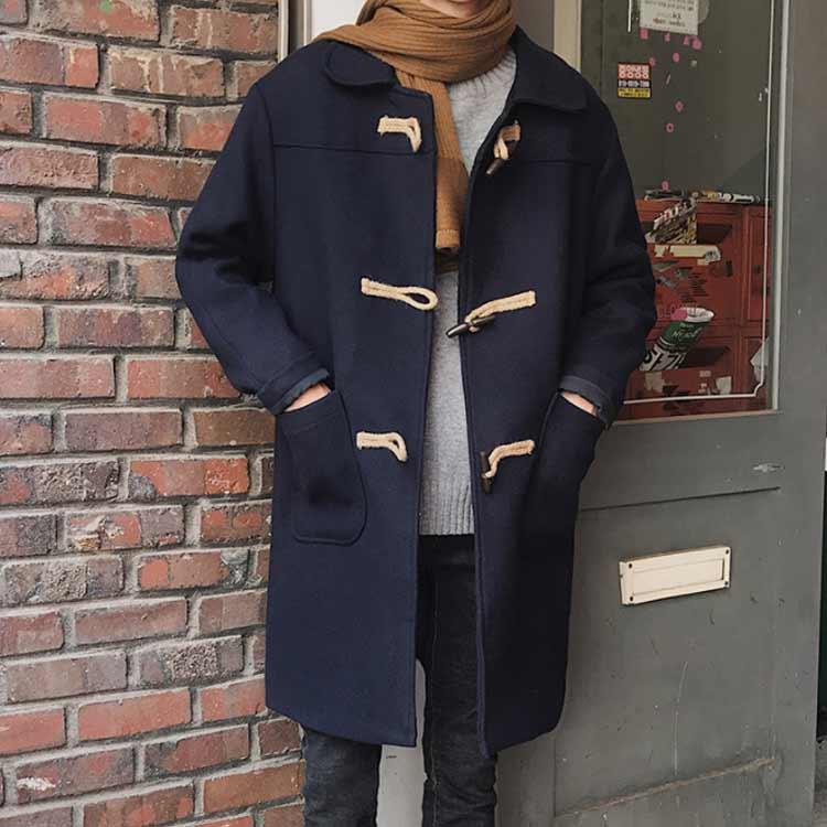 学生 高校生 ミドル丈 ダッフルコート 男子 ダッフル 無地 制服 中学生