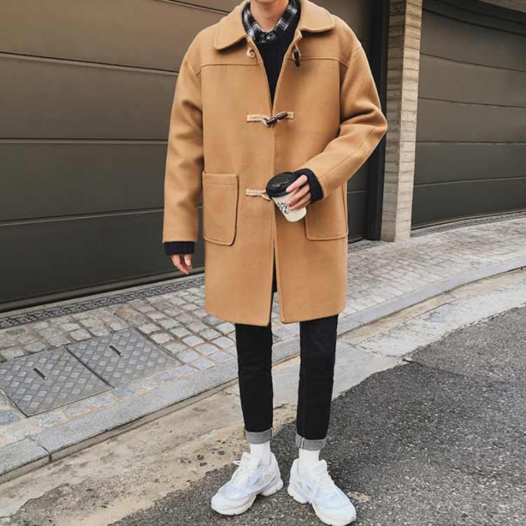 学生 高校生 ミドル丈 ダッフルコート 男子 ダッフル 無地 制服 中学生