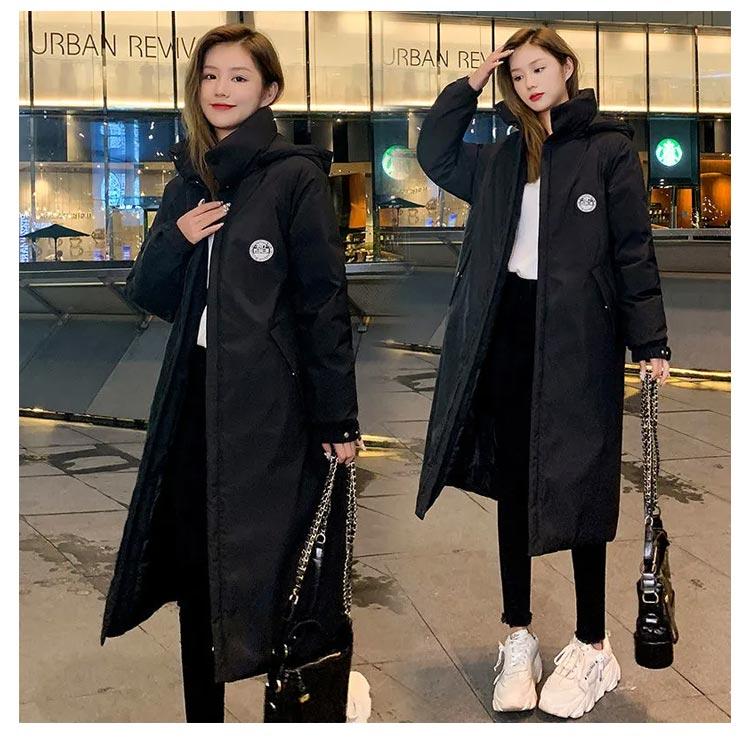 ダウンジャケット アウター 超ロング 秋 フード付 中綿ジャケット