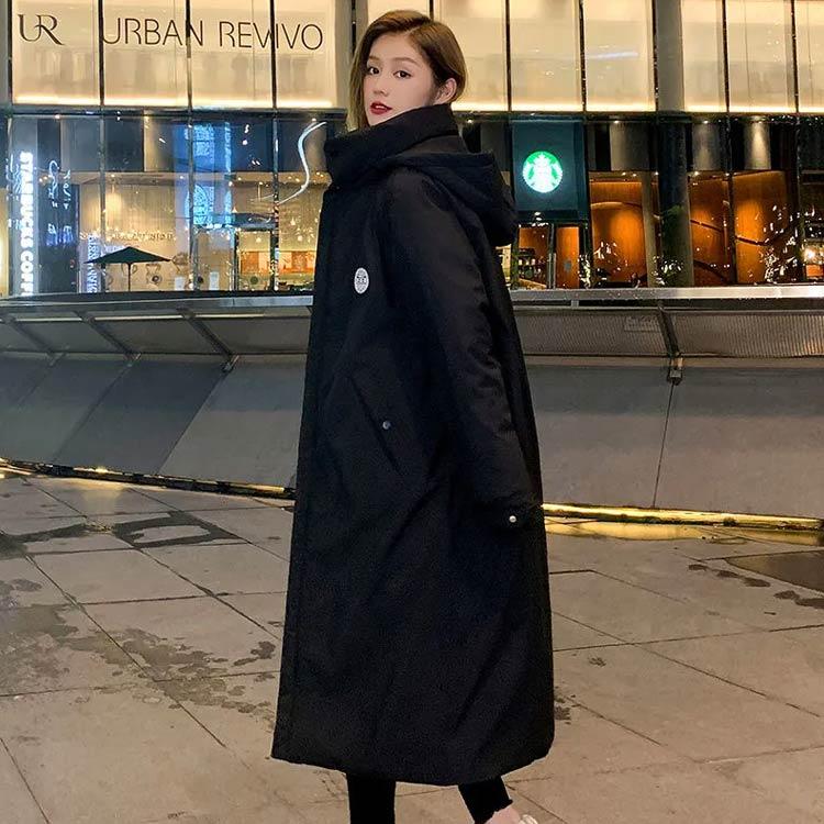 ダウンジャケット アウター 超ロング 秋 フード付 中綿ジャケット