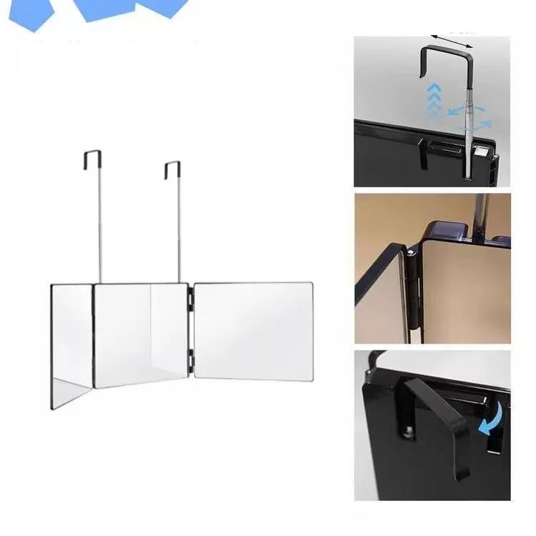 鏡 折りたたみ 壁掛け 立体 女優ミラー 化粧鏡 セルフカット