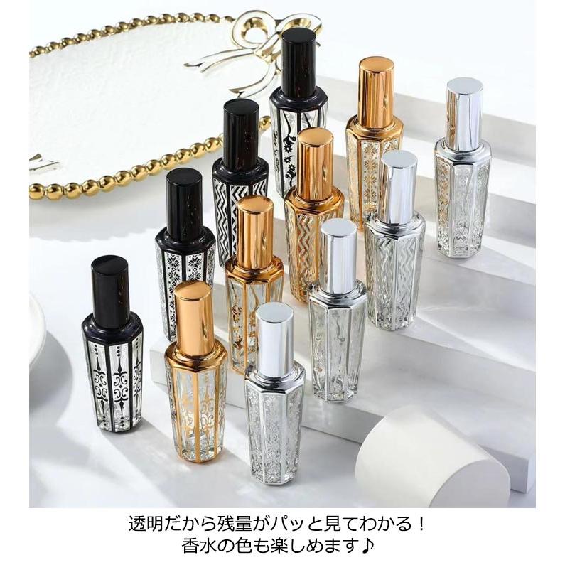 ガラス製 スプレーボトル アトマイザー 詰め替え容器 香水ボトル 15ml