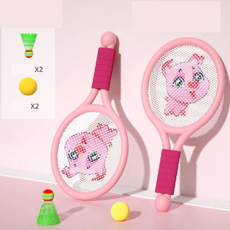 バドミントンラケット2本セット ピンク/ホワイト Amazon | バドミントンラケット バドミントンラケット 2本組