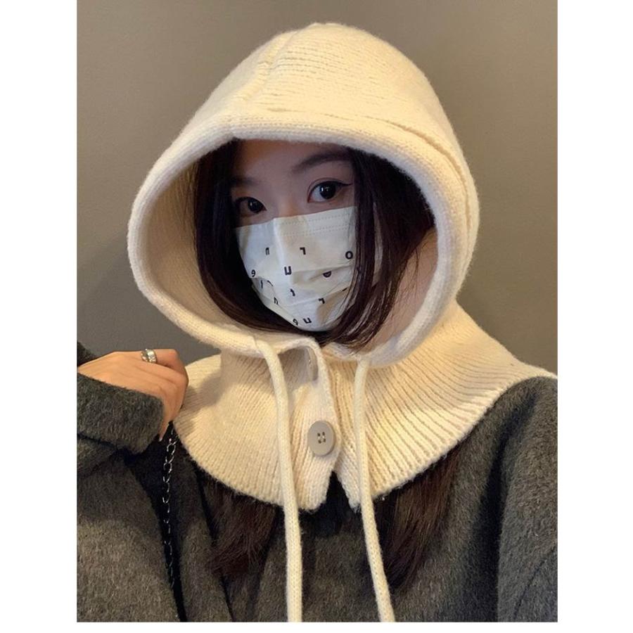 anuke　Boucle Knit Hoodie　フードマフラー　バラクラバ anuke Boucle Knit Hoodie フードマフラー バラクラバ - メルカリ