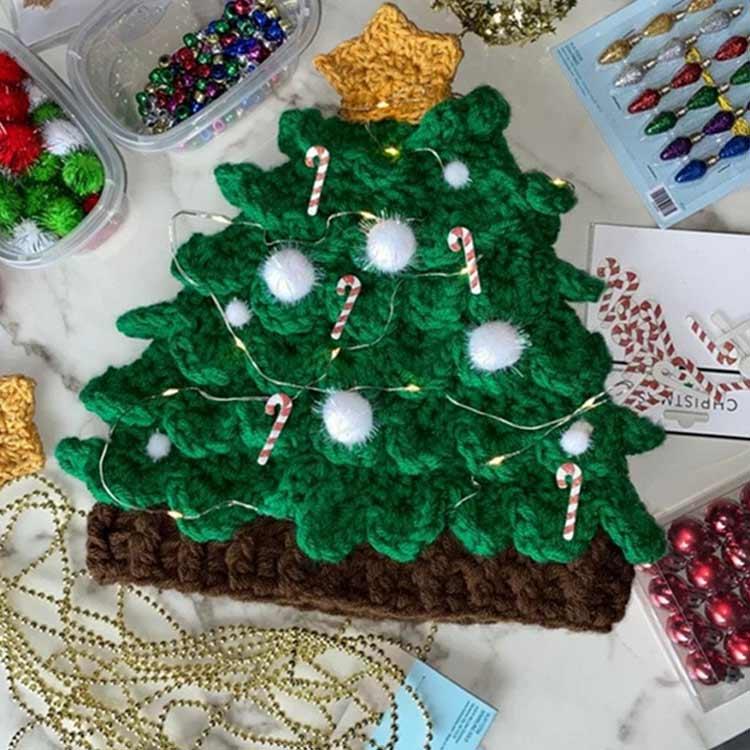 クリスマスツリー 帽子 クリスマス ハット ニット帽 レディース キッズ 