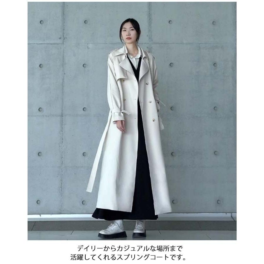 マキシ丈 コート レディース トレンチコート 超ロング丈 ロングコート