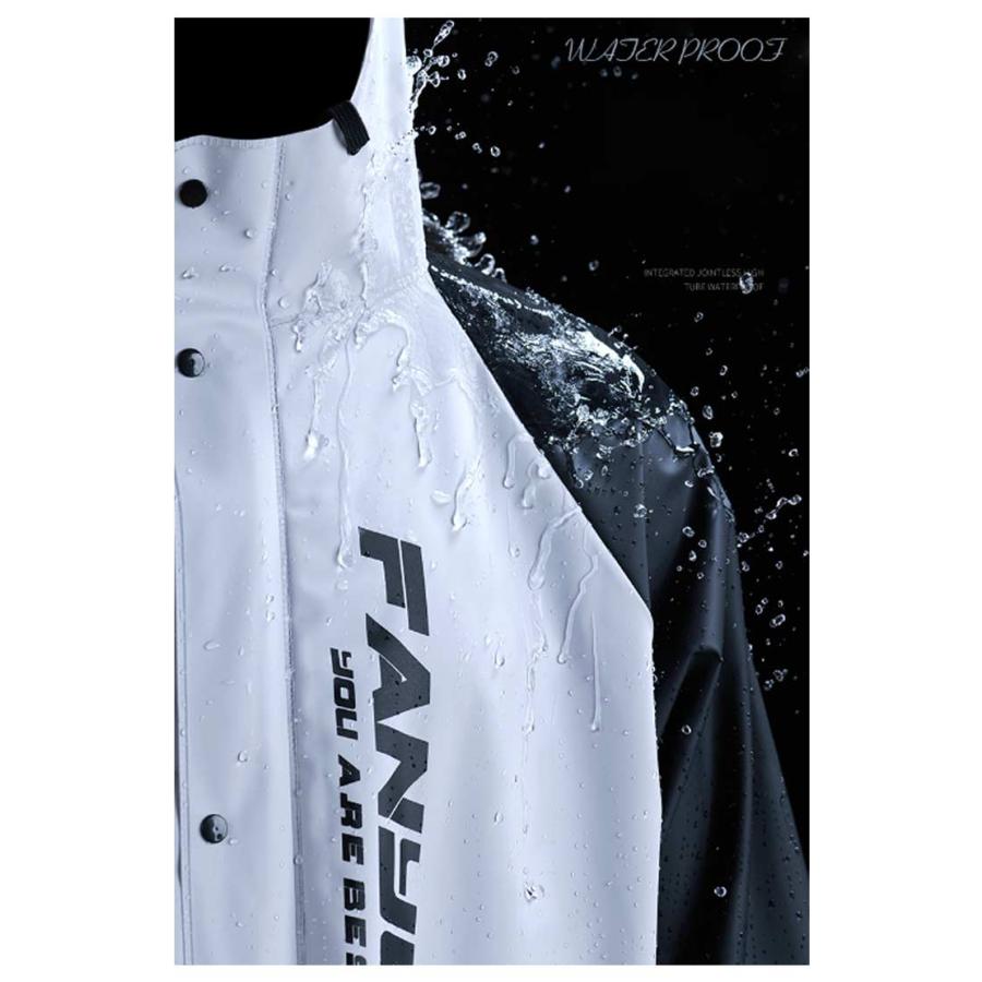 ダブルツバ スナップボタン ファスナーの二重防水！レインスーツ 完全