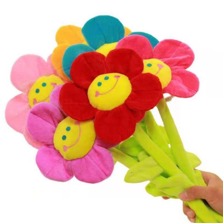 6本セット スマイルフラワー ぬいぐるみ花 ブーケ ぬいぐるみブーケ