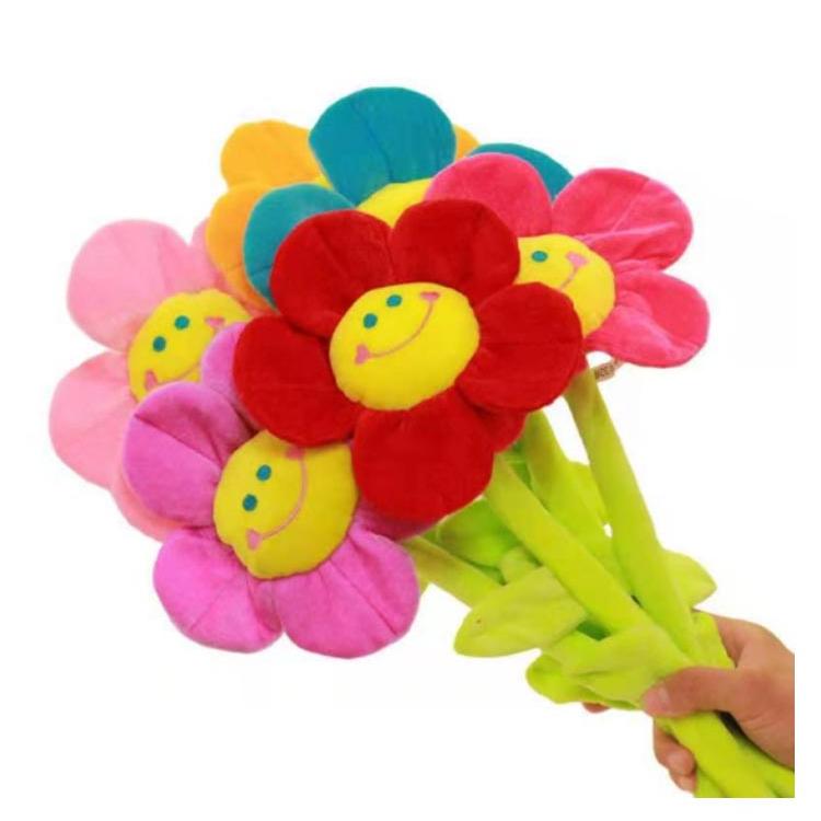 6本セット スマイルフラワー ぬいぐるみ花 ブーケ ぬいぐるみブーケ