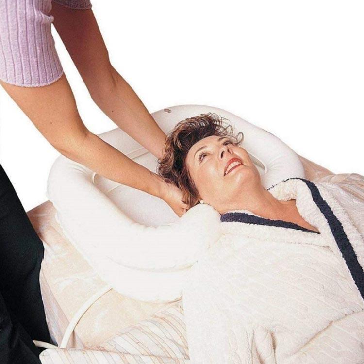 寝たまま洗髪 洗髪器 空気式 折り畳み エアバッグタイプ シャンプー台