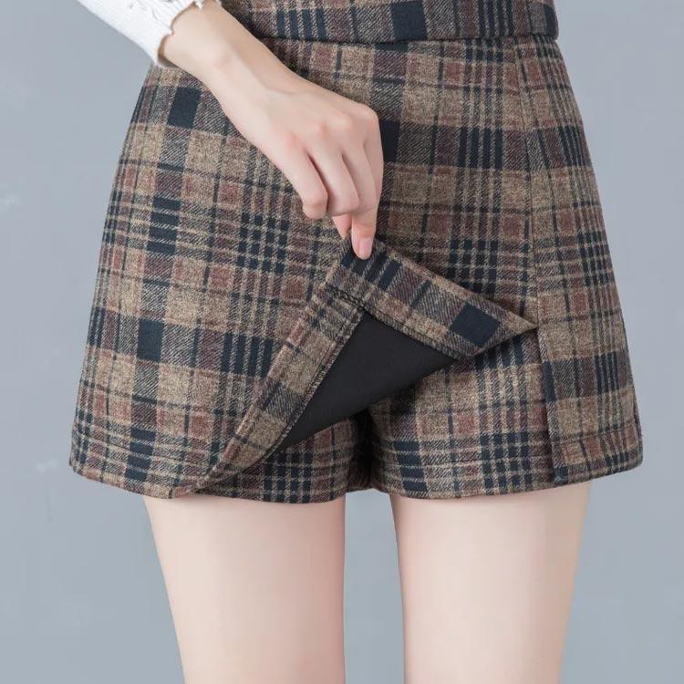 メゾンドドルチェ　チェックスコート　キュロット　ショートパンツ　スカート 新品 スカートショートパンツ レディース ショートパンツ ボトムス ミニ
