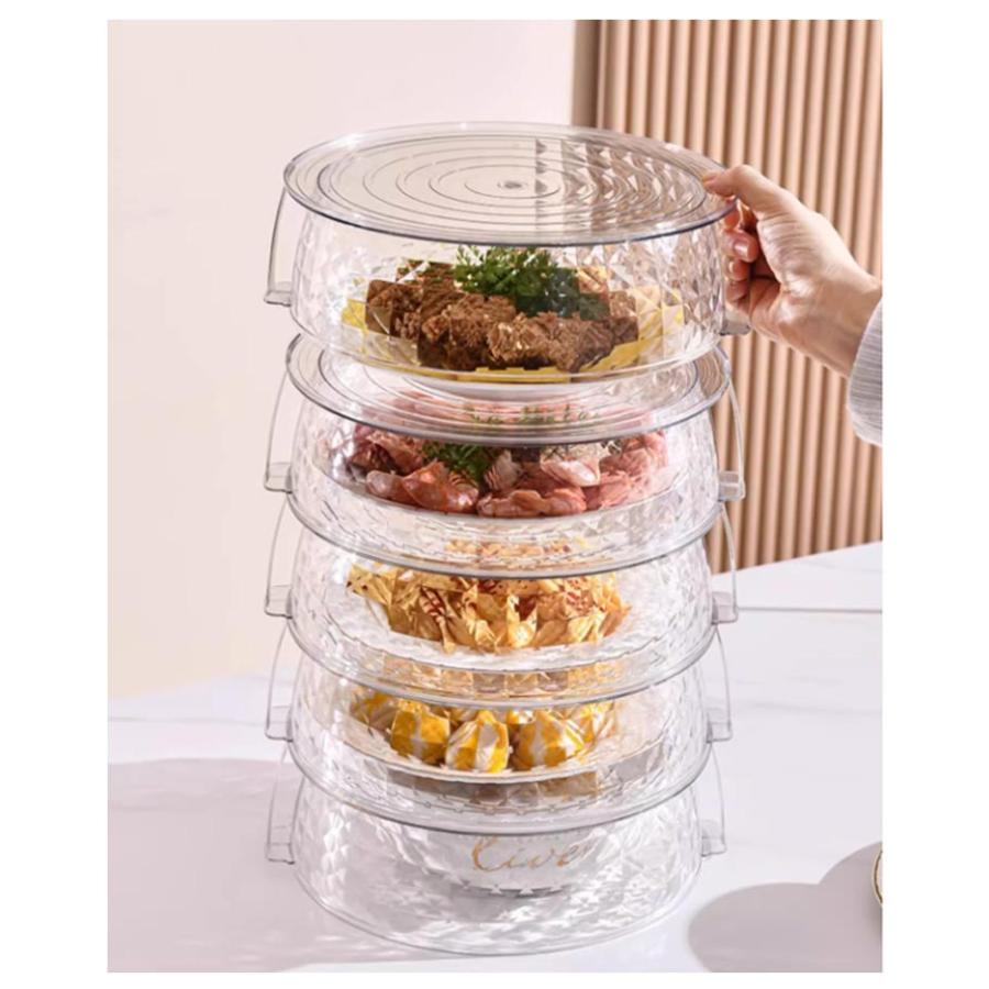 フードカバー 食卓カバー 卓上カバー ケーキカバー 5段 ディッシュ