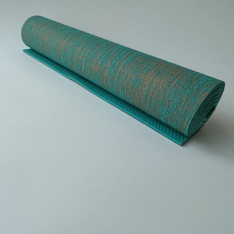 ヨガマット 麻素材 ジュート 5mm厚 PVC 黄麻 天然素材 トレーニング