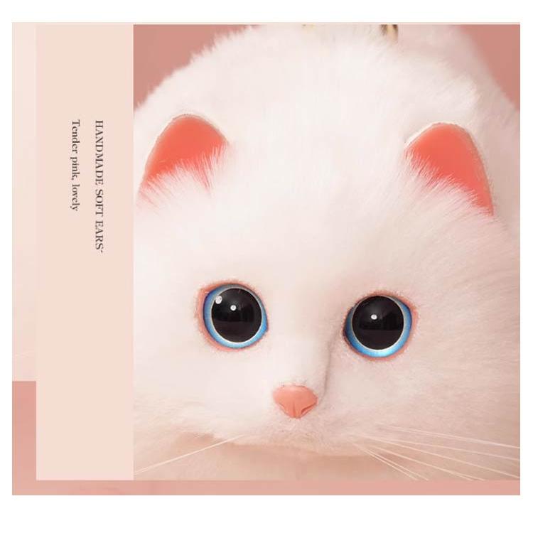ネコ型トートバッグ ふわふわ エコファー ネコ好き ネコグッズ 猫