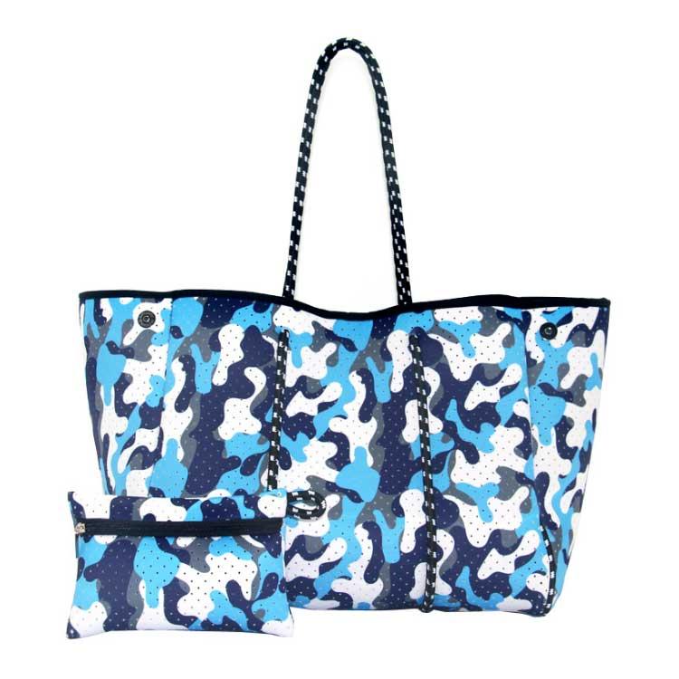 トートバッグ ネオプレーン マザーズバッグ 大きめ 大容量 ポーチ付き