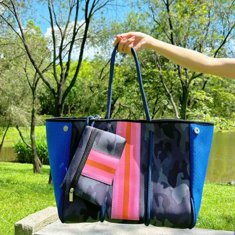 トートバッグ ネオプレーン マザーズバッグ 大きめ 大容量