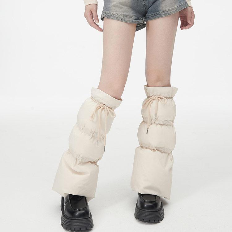 ダウン レッグウォーマー 防寒 靴下 レディース 足首 ウォーマー