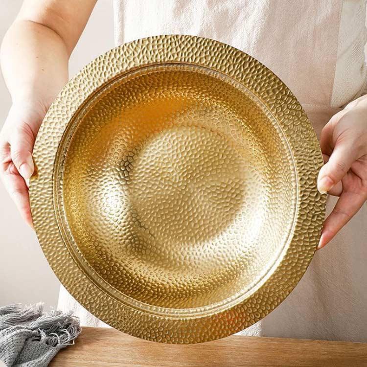 ✨美品✨ WORCESTER イブシャムゴールド 蓋付 鍋皿 寄せ鍋 しゃぶ鍋 ステンレス 槌目 IH対応 厚手 鍋 なべ 皿 食器 卓上鍋