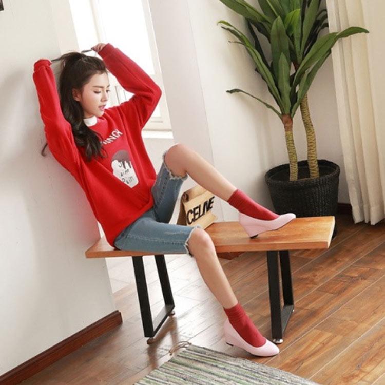 パンプス アーモンドトゥ 痛くない ウェッジソール 6cmヒール 歩き