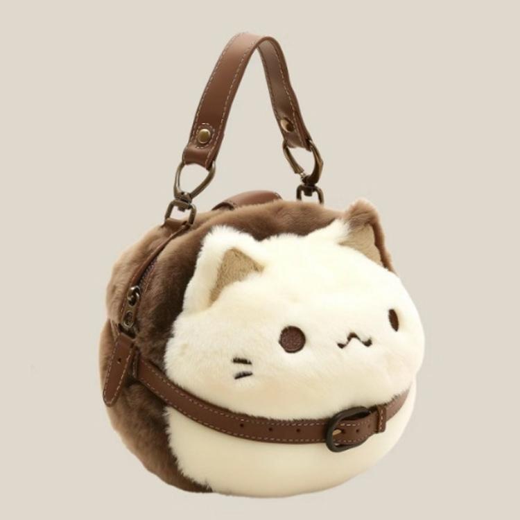 猫ショルダー ショルダーバッグ にゃんこバッグ ファー 猫バッグ 2way
