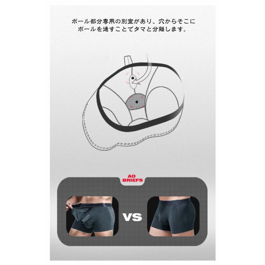 ボクサーパンツ 2枚セット メンズ 下向き パンツ 陰嚢分離 ドライ
