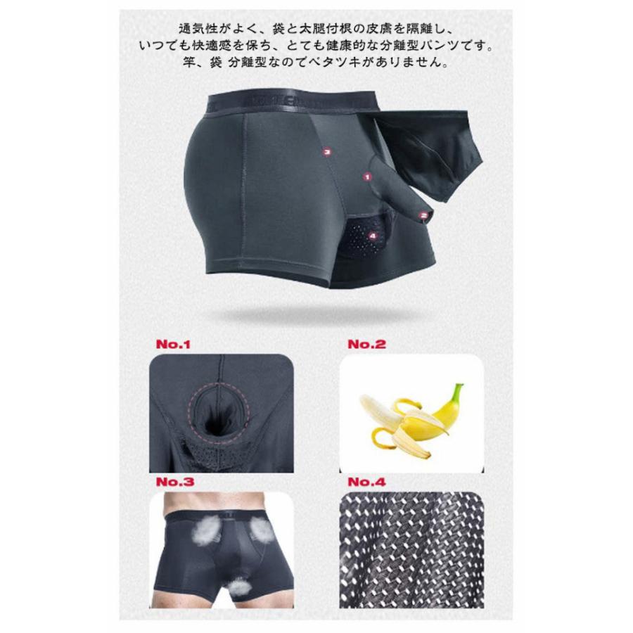 ボクサーパンツ 2枚セット メンズ 下向き パンツ 陰嚢分離 ドライ