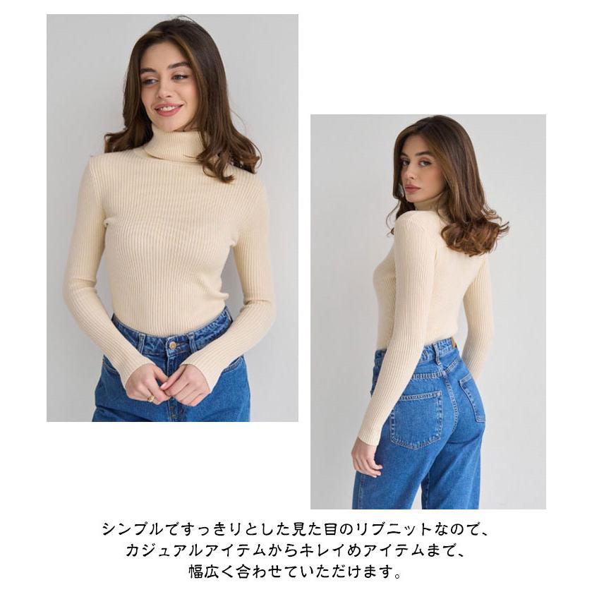 送料無料 ニット 長袖 リブニット レディース トップス セーター