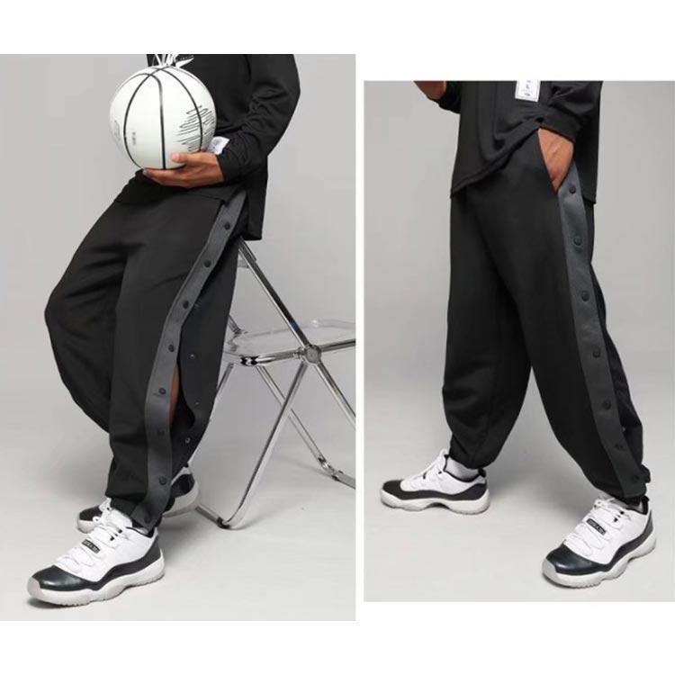 バスケットパンツ ジュニア 大人 サイドボタン パンツ スナップボタン