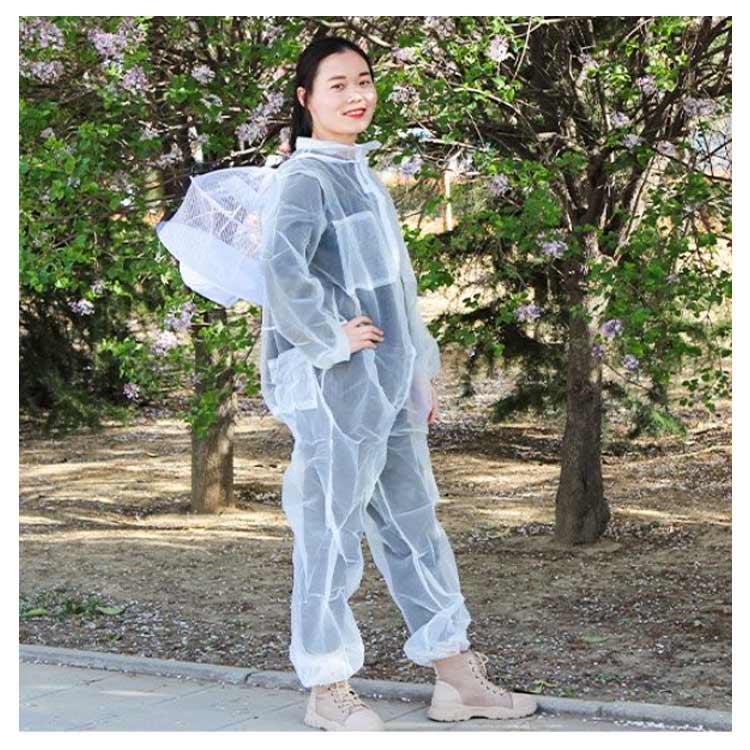 全体メッシュ！蜂防護服 養蜂用 フェイスネット付 軽量 スズメ蜂 防護