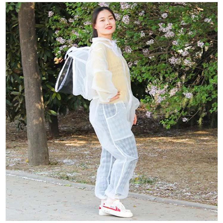 全体メッシュ！蜂防護服 養蜂用 フェイスネット付 軽量 スズメ蜂 防護