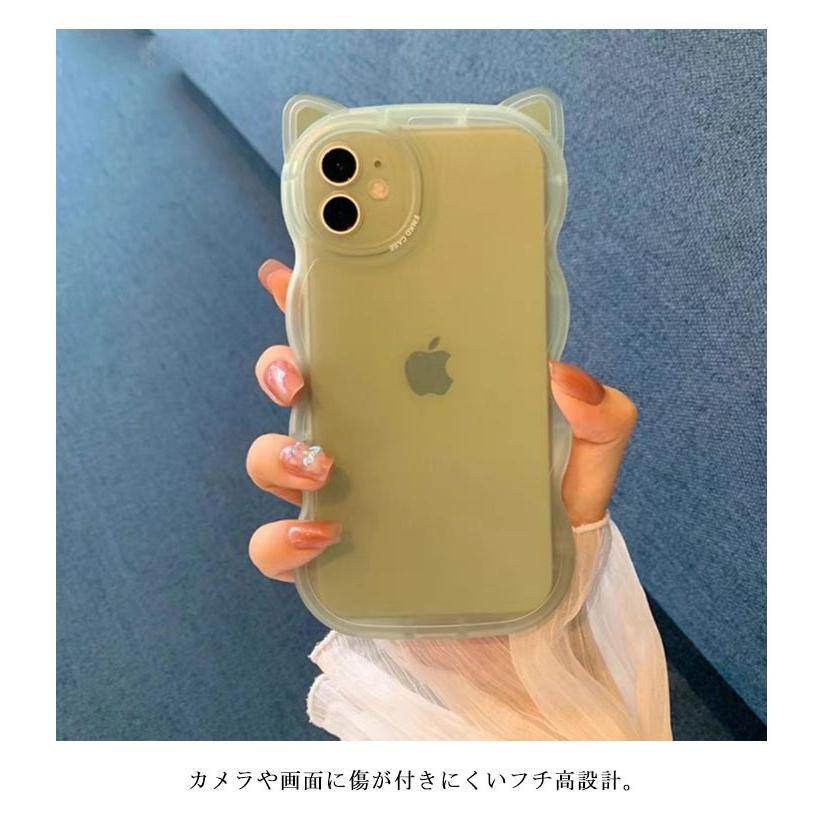 猫耳 iPhone15 ケース iphone15pro 15plus iphone14 うねうね なみなみ iphone 15promax ケース 半｜atak｜10