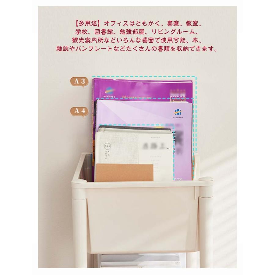 ファイルワゴン キャスター付き ファイルラック 3段 大容量 A3 A4
