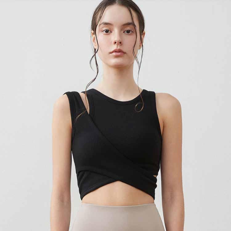 ヨガウェア トップス カップ付 レディース ヨガブラ ブラトップ タンク
