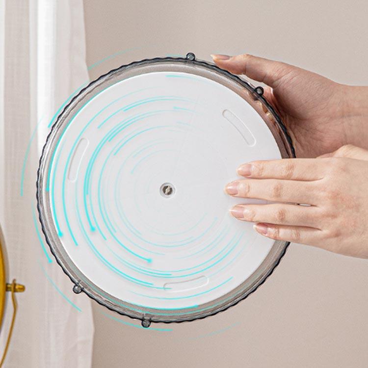 コスメボックス 大容量 2段 360° 回転式 メイクボックス コスメ 収納