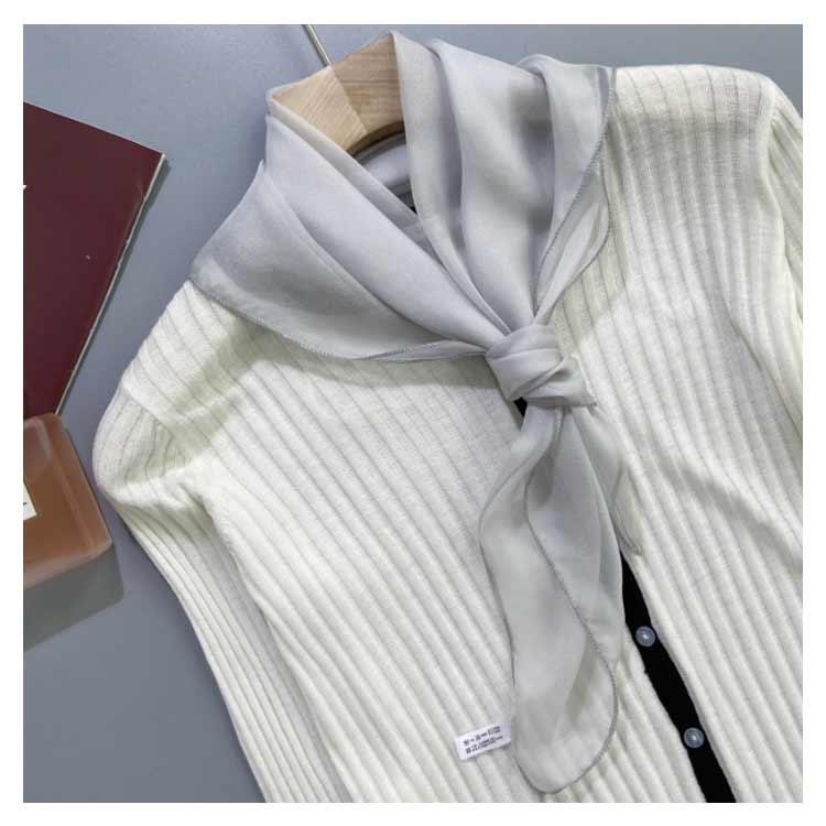 夏用 ストール 首元隠し 透け感 シアースカーフ 63×63cm 日焼け対策