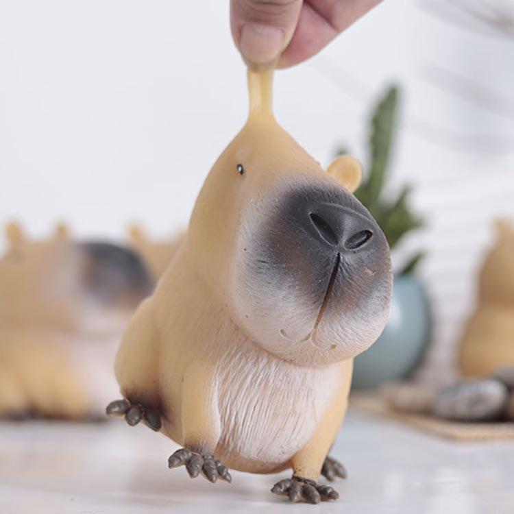 ストレス解消グッズ 柔らかい 玩具 カピバラさん ぷにぷに動物 握る