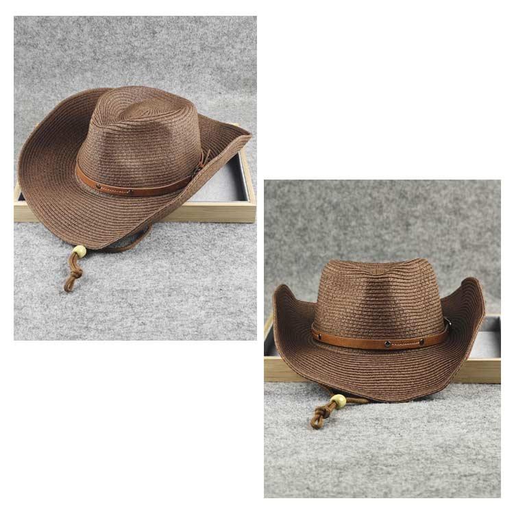 ストロー ウエスタンハット 大きい メンズ レディース 帽子 カウボーイ