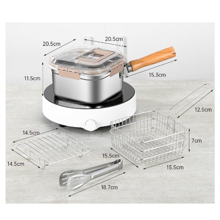 多機能 揚げ鍋 あげざる付き ステンレス製 5点セット 天ぷら 天ぷら鍋