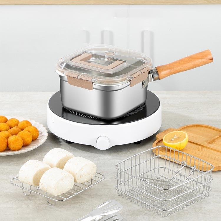 多機能 揚げ鍋 あげざる付き ステンレス製 5点セット 天ぷら 天ぷら鍋