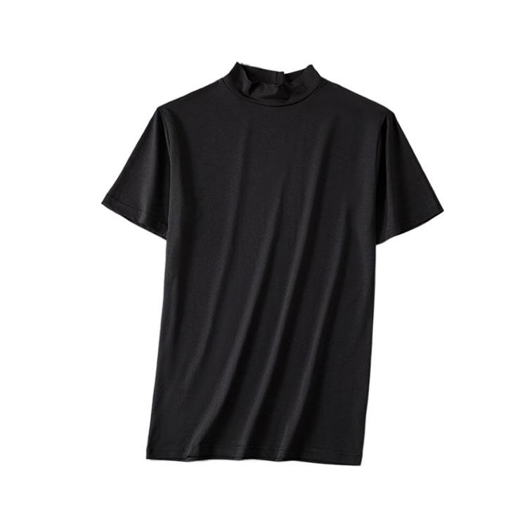 接触冷感 春 ハイネックシャツ tシャツ モックネック 半袖 トップス 夏