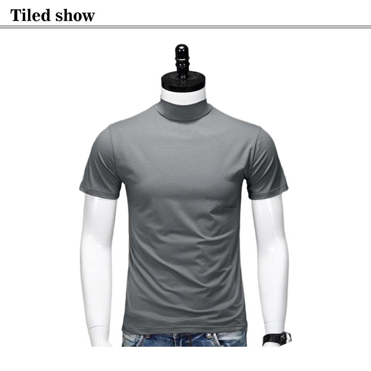 接触冷感 春 ハイネックシャツ tシャツ モックネック 半袖 トップス 夏