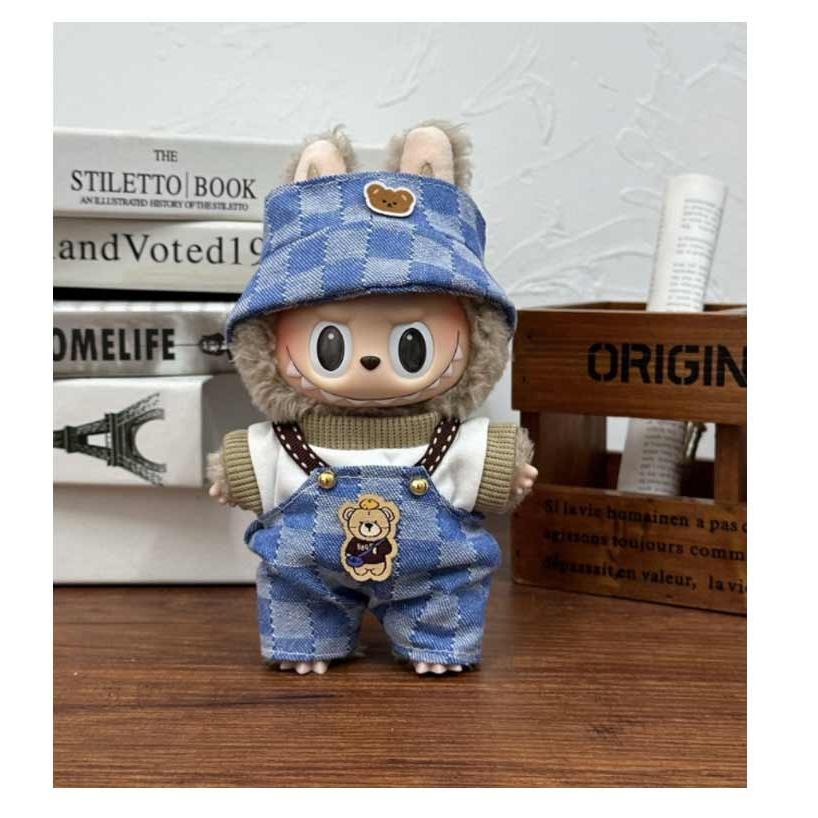 小さい ぬいぐるみ 17cm対応 ぬい服 帽子 着せ替え 洋服 サロペット 服