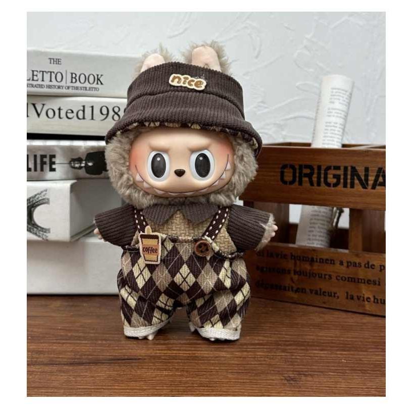 小さい ぬいぐるみ 17cm対応 ぬい服 帽子 着せ替え 洋服 サロペット 服