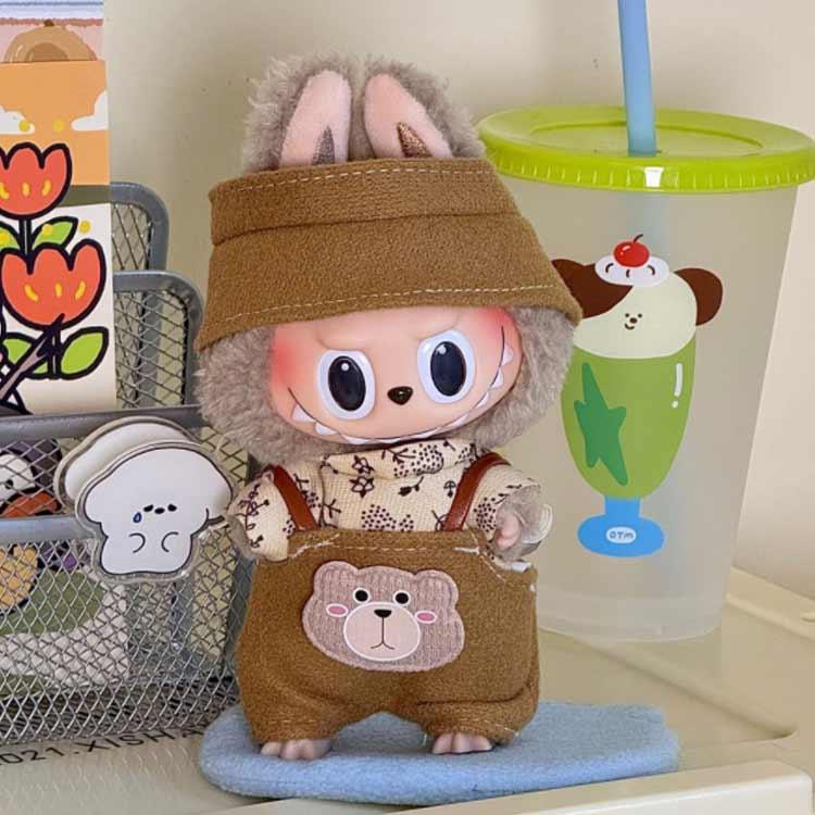 小さい ぬいぐるみ 17cm対応 ぬい服 帽子 着せ替え 洋服 サロペット 服