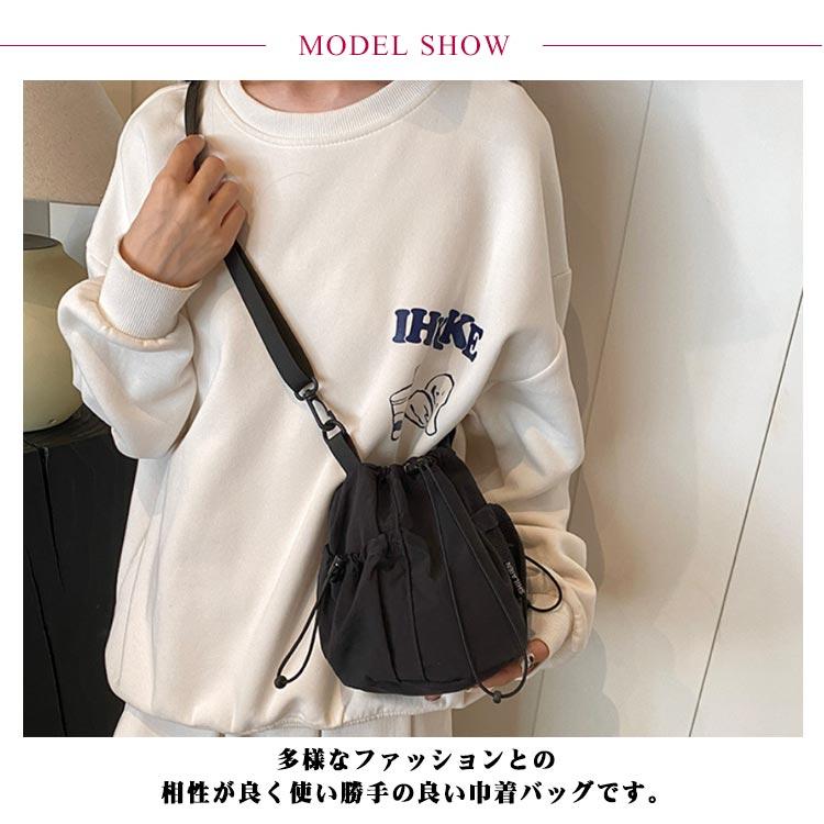o*2様 BANZAI ショルダーバッグ サコッシュ 巾着 ポーチ 黒 ブラック 収納 ドロップバッグ ショルダーバッグ 巾着 ショルダー ポーチ