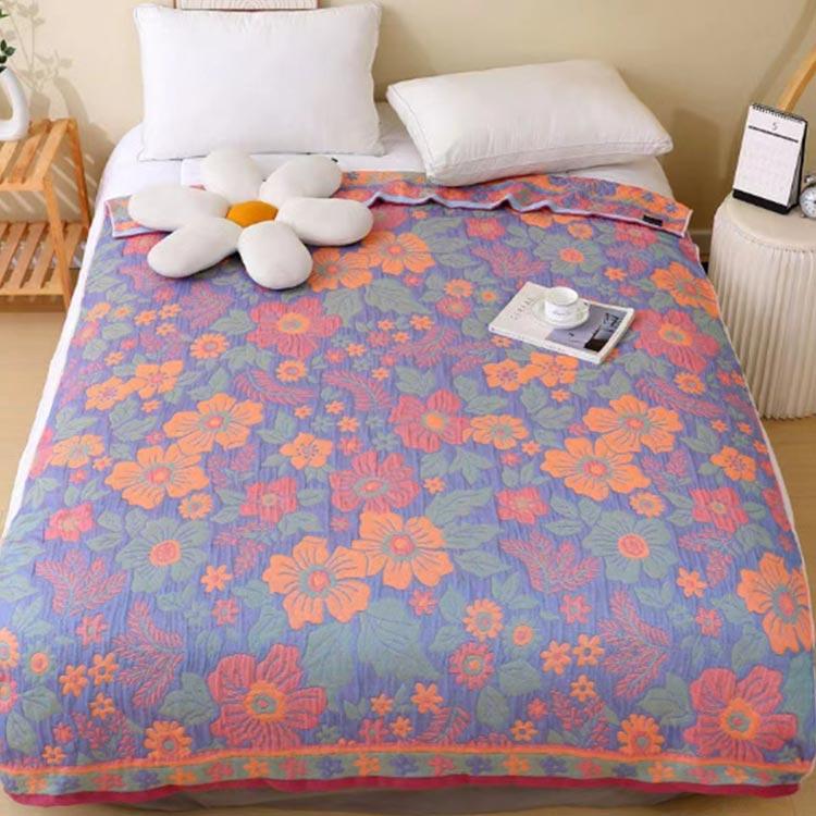 タオルケット ガーゼケット 夏用掛け布団 ガーゼ 綿毛布 総柄 花柄 150